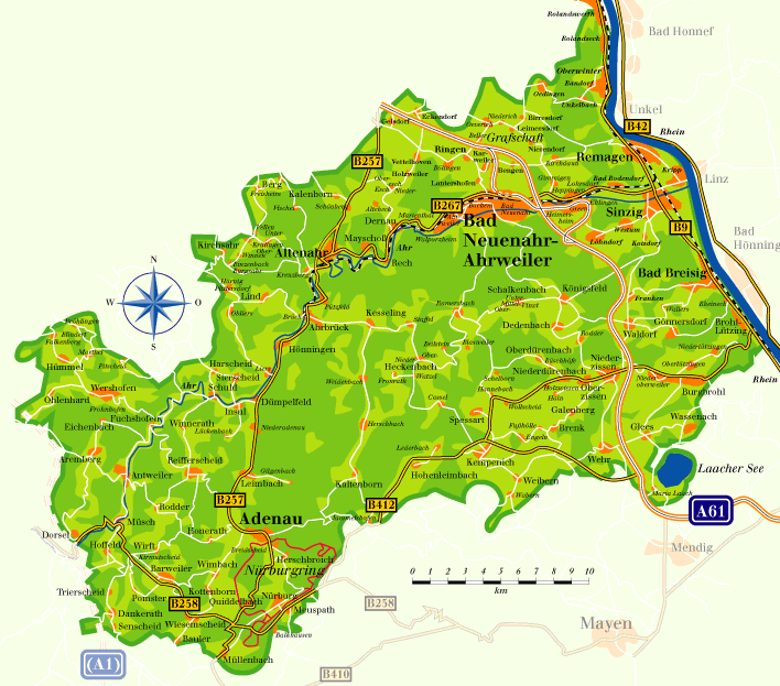 Landkreis Ahrweiler Karte / Landkreis Altenkirchen (Westerwald